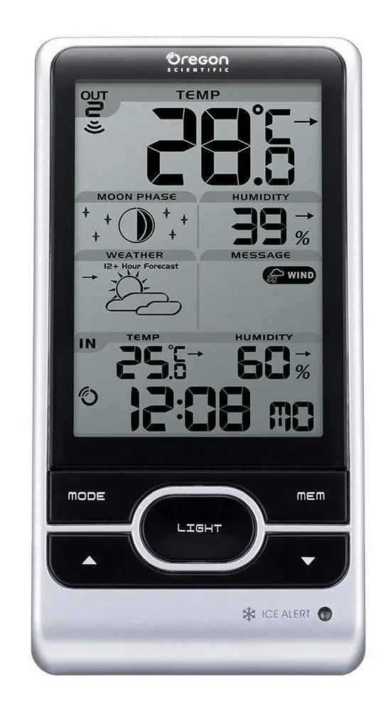 Stacja pogody Oregon BAR208HGX Srebrny