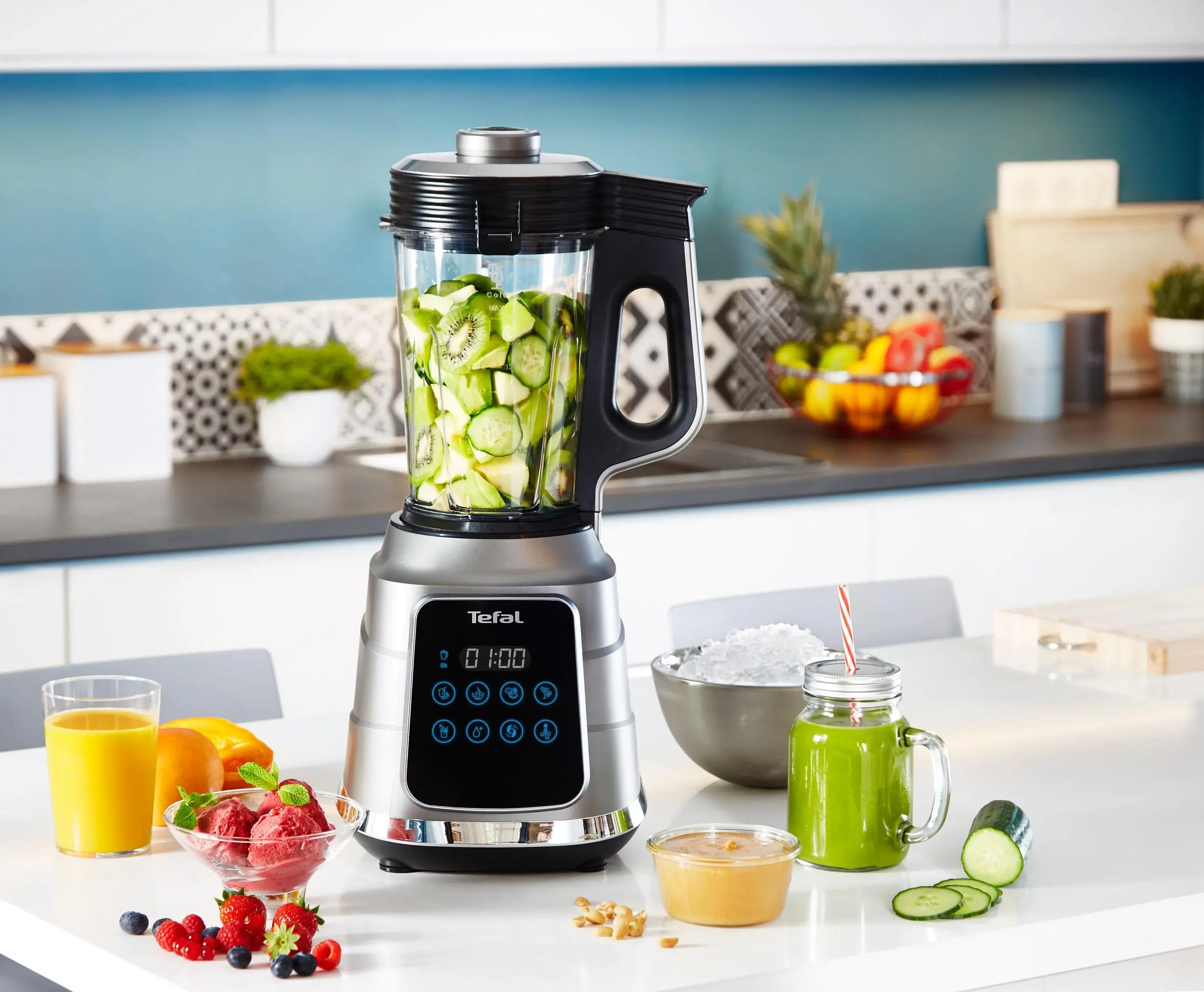 Blender kielichowy Tefal Ultrablend Boost Vacuum BL985A31 2l 2 kielichy