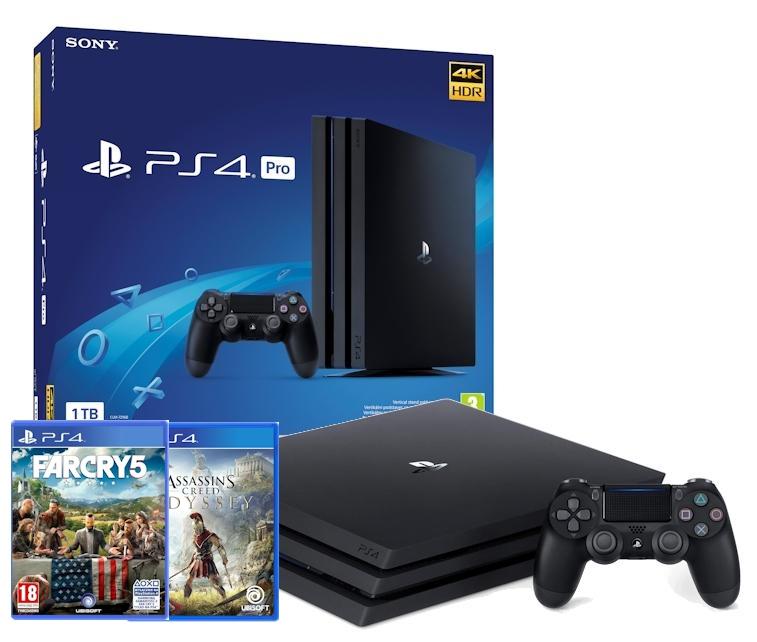 Konsola  Pro Sony PlayStation 4 Pro 1TB + Assassins Creed Odyssey + Far Cry 5