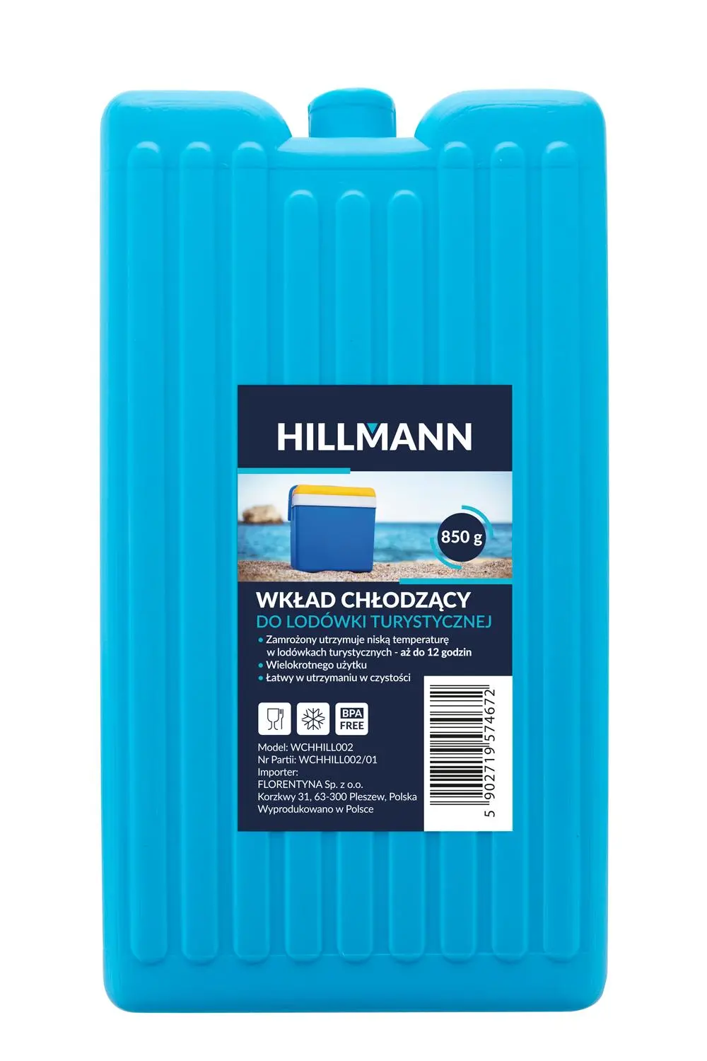Wkład do lodówki turystycznej HILLMANN WCHHILL002 850g