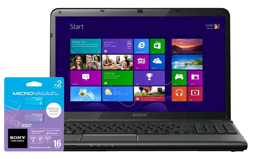Sony Vaio SVE1513R1EB Grafika Win8 + 2x pendrive