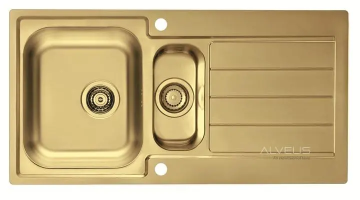 Zlewozmywak Alveus Monarch Line 10 Stalowy Złoty