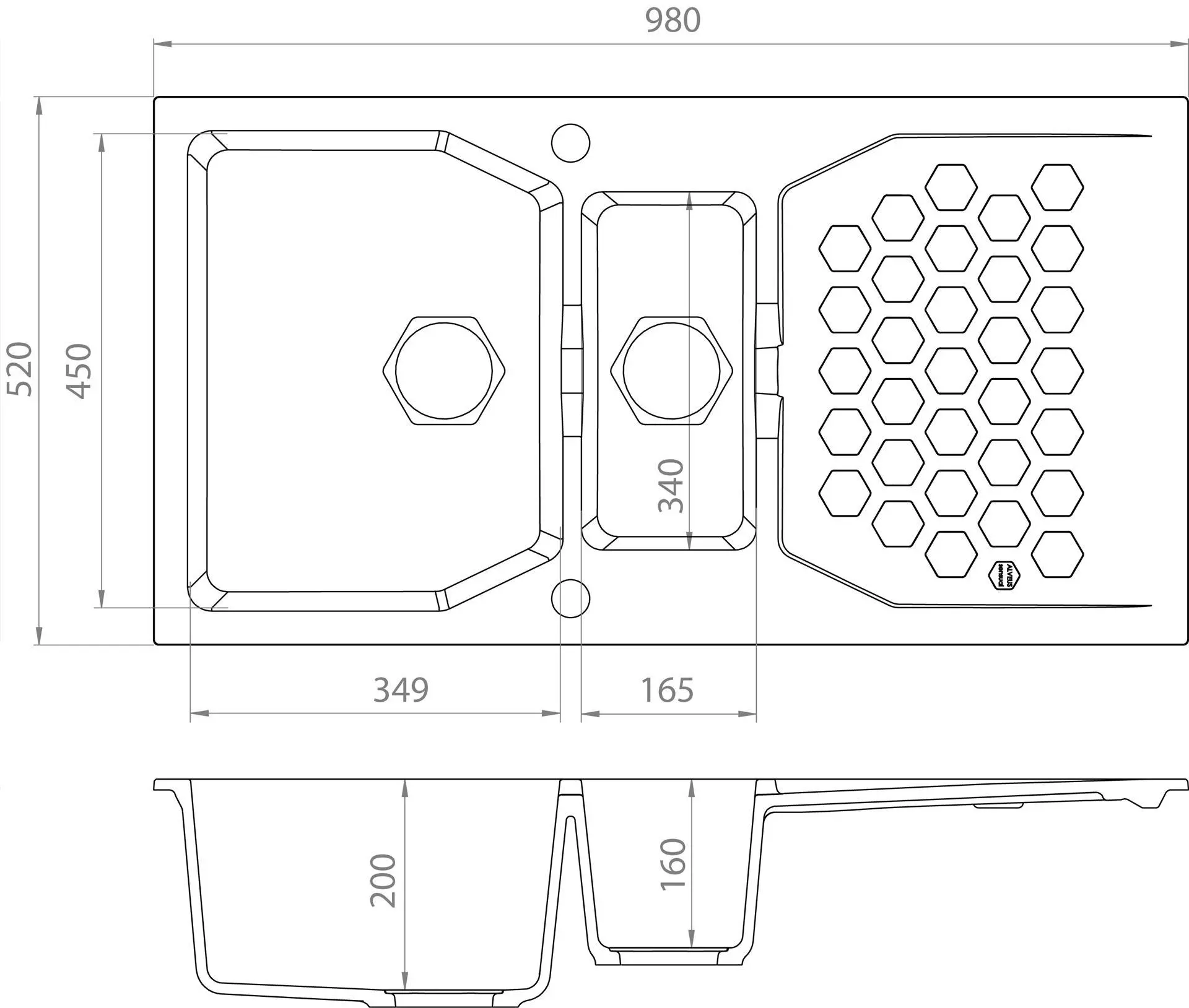 фото Кухонна мийка Alveus Sensual 70 4307004