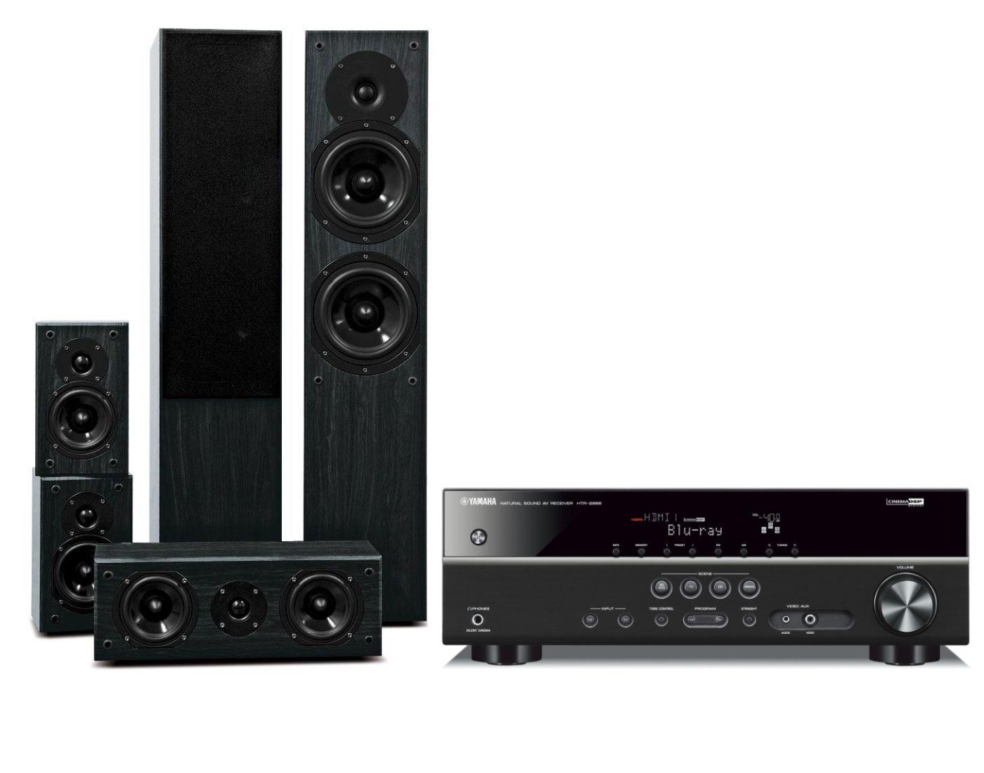 Zestaw kina Yamaha HTR-2866B, Prism Audio Onyx 100 (czarny)