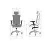 Fotel Diablo Chairs V-Basic Normal Size Biurowy do 150kg Tkanina Czarno-szary