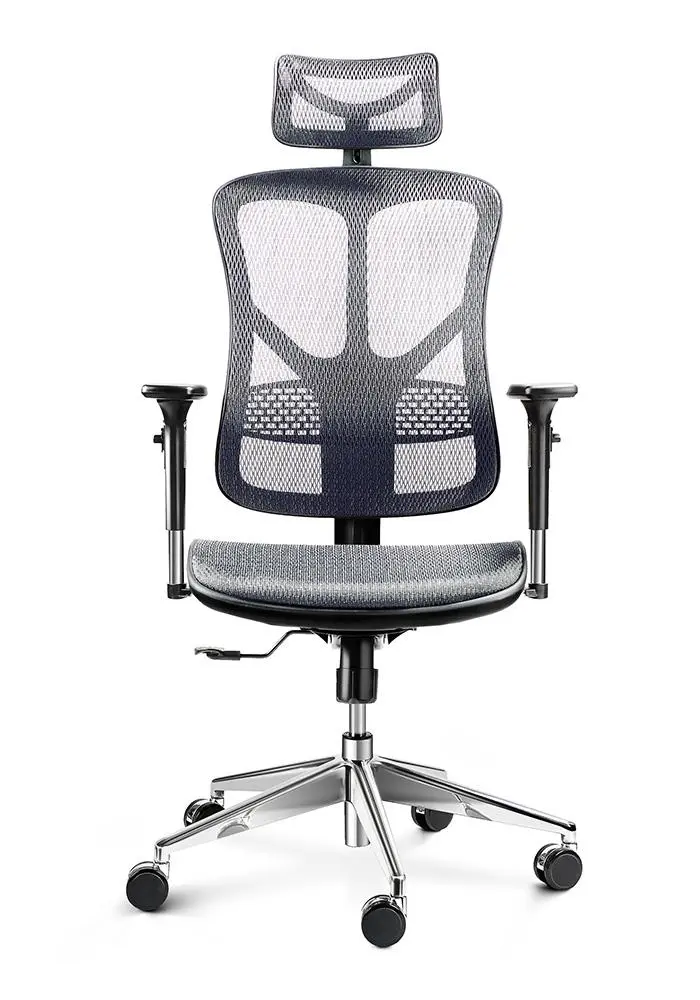Fotel Diablo Chairs V-Basic Normal Size Biurowy do 150kg Tkanina Czarno-szary