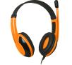 Słuchawki przewodowe z mikrofonem Defender Warhead G-120 Nauszne Czarno-pomarańczowy