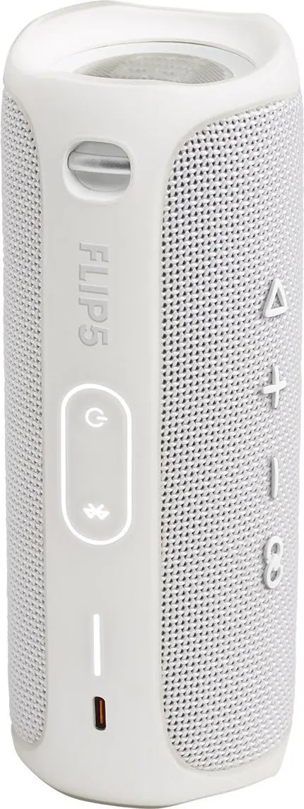 JBL FLIP5 ホワイト JBL FLIP5 スピーカー JBLFLIP5WHT ホワイト Bluetooth対応 : 丸