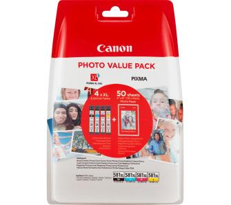Tusz Canon CLI-581XL BK/C/M/Y + papier fotograficzny Foto kolor 33,2 ml