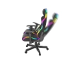 Fotel Genesis Trit 600 RGB Gamingowy do 150kg Skóra ECO Tkanina Czarny