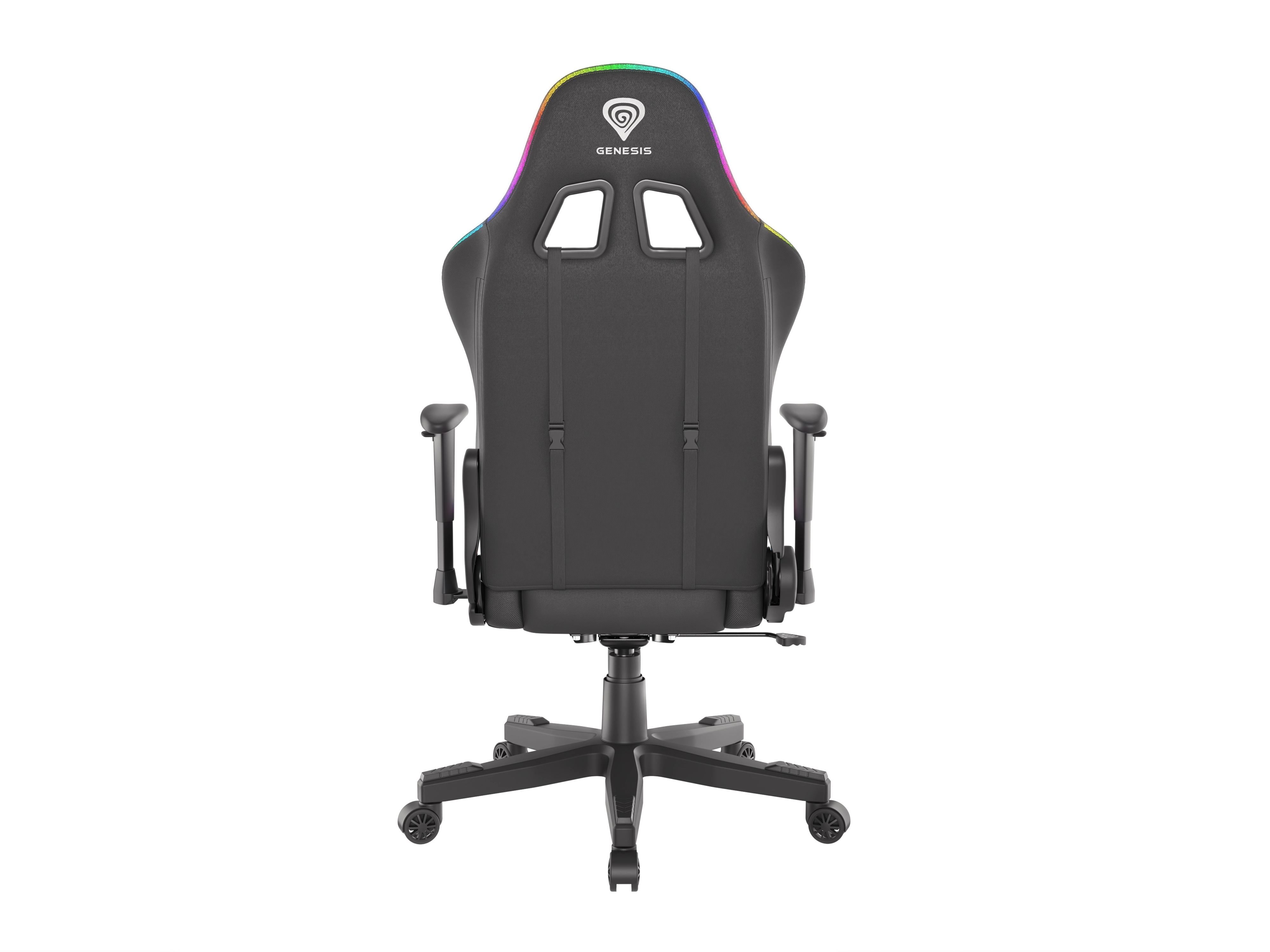 Fotel Genesis Trit 600 RGB Gamingowy do 150kg Skóra ECO Tkanina Czarny