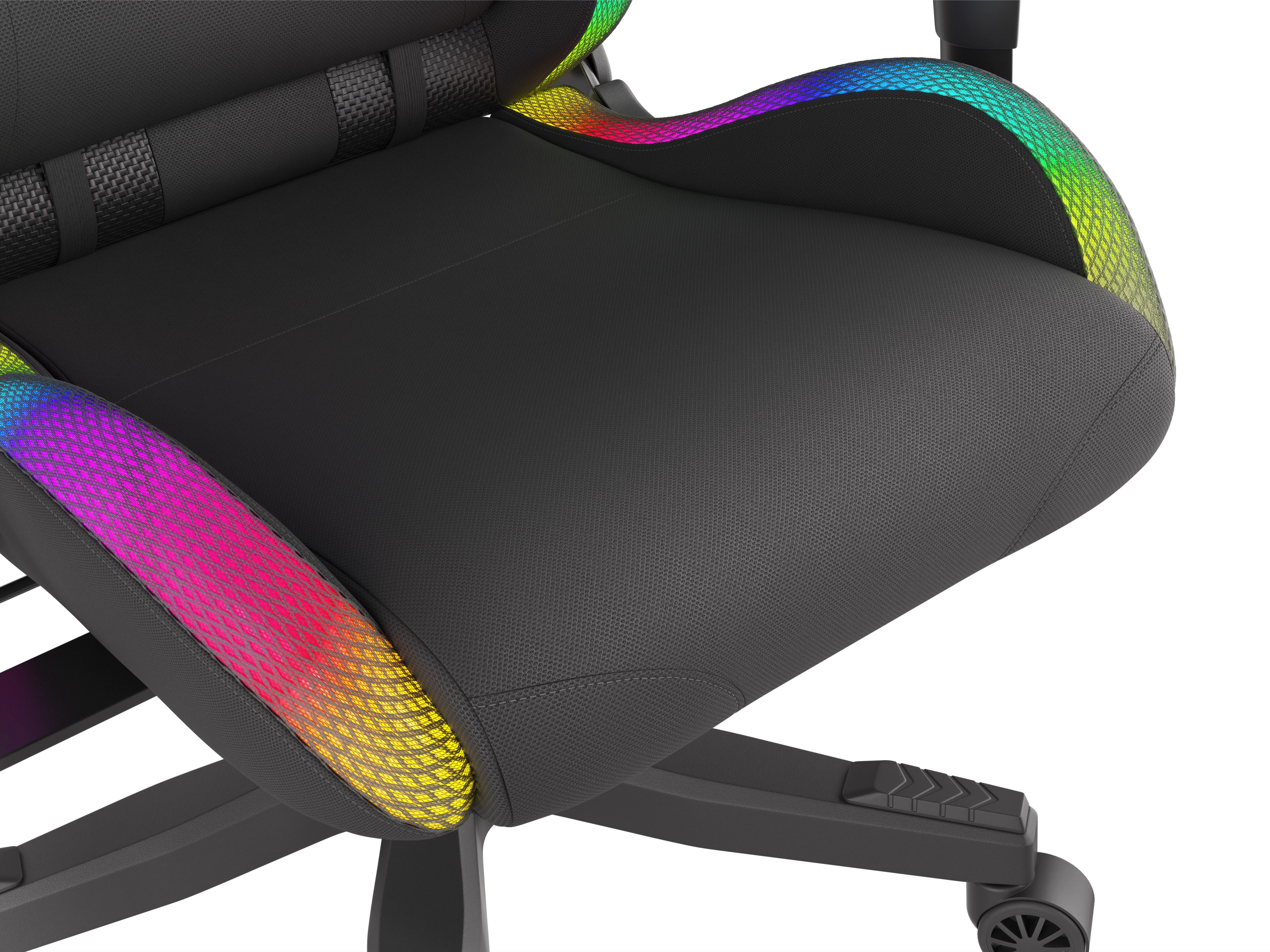 Fotel Genesis Trit 600 RGB Gamingowy do 150kg Skóra ECO Tkanina Czarny
