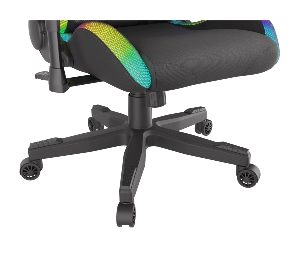 Genesis Trit 600 RGB Gamingowy do 150kg Skóra ECO Tkanina Czarny - Kup na Raty - RRSO 0%