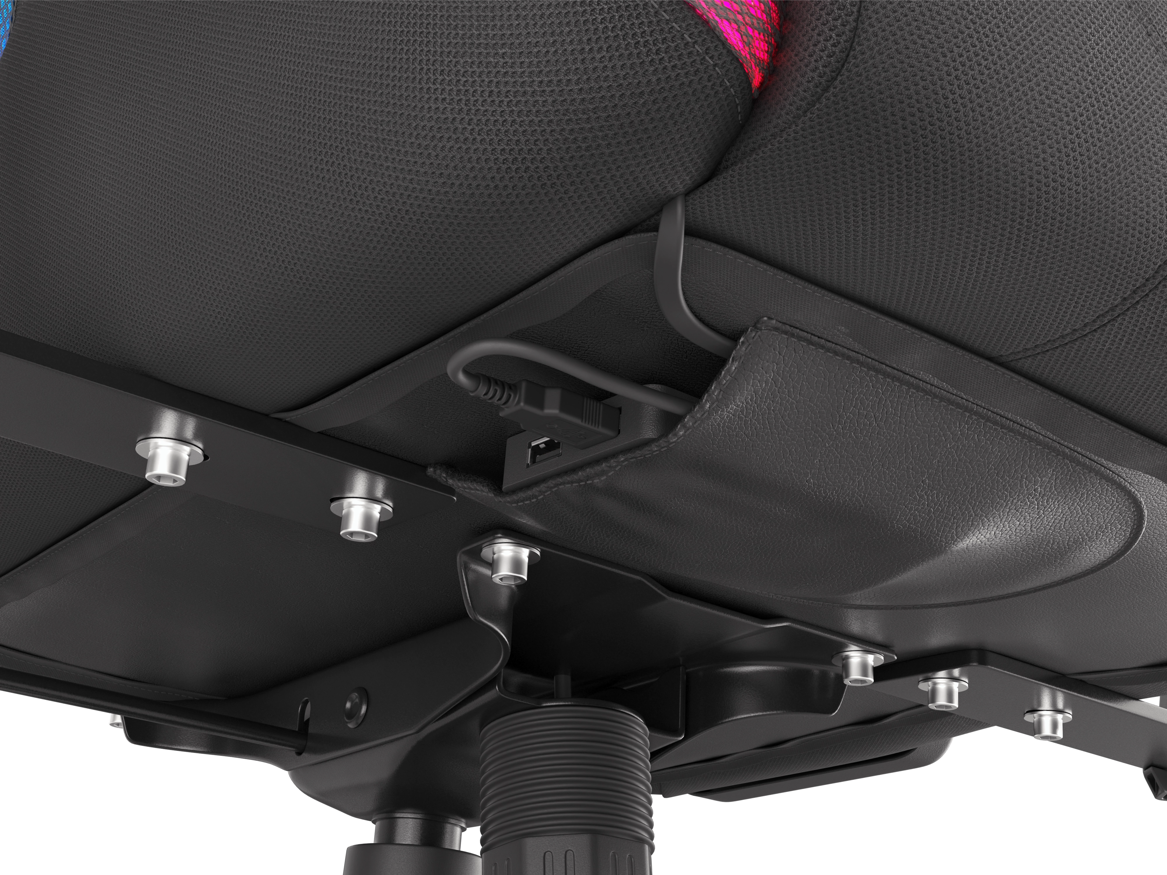 Fotel Genesis Trit 600 RGB Gamingowy do 150kg Skóra ECO Tkanina Czarny