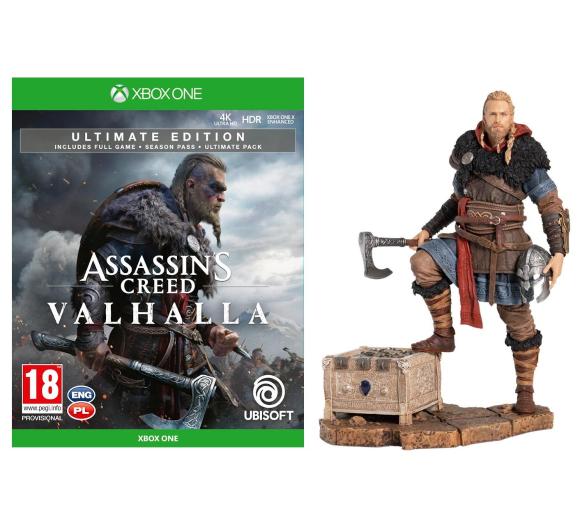 gra Assassin’s Creed Valhalla Edycja Ultimate + Figurka Eivor Gra na Xbox One (Kompatybilna z Xbox Series X)