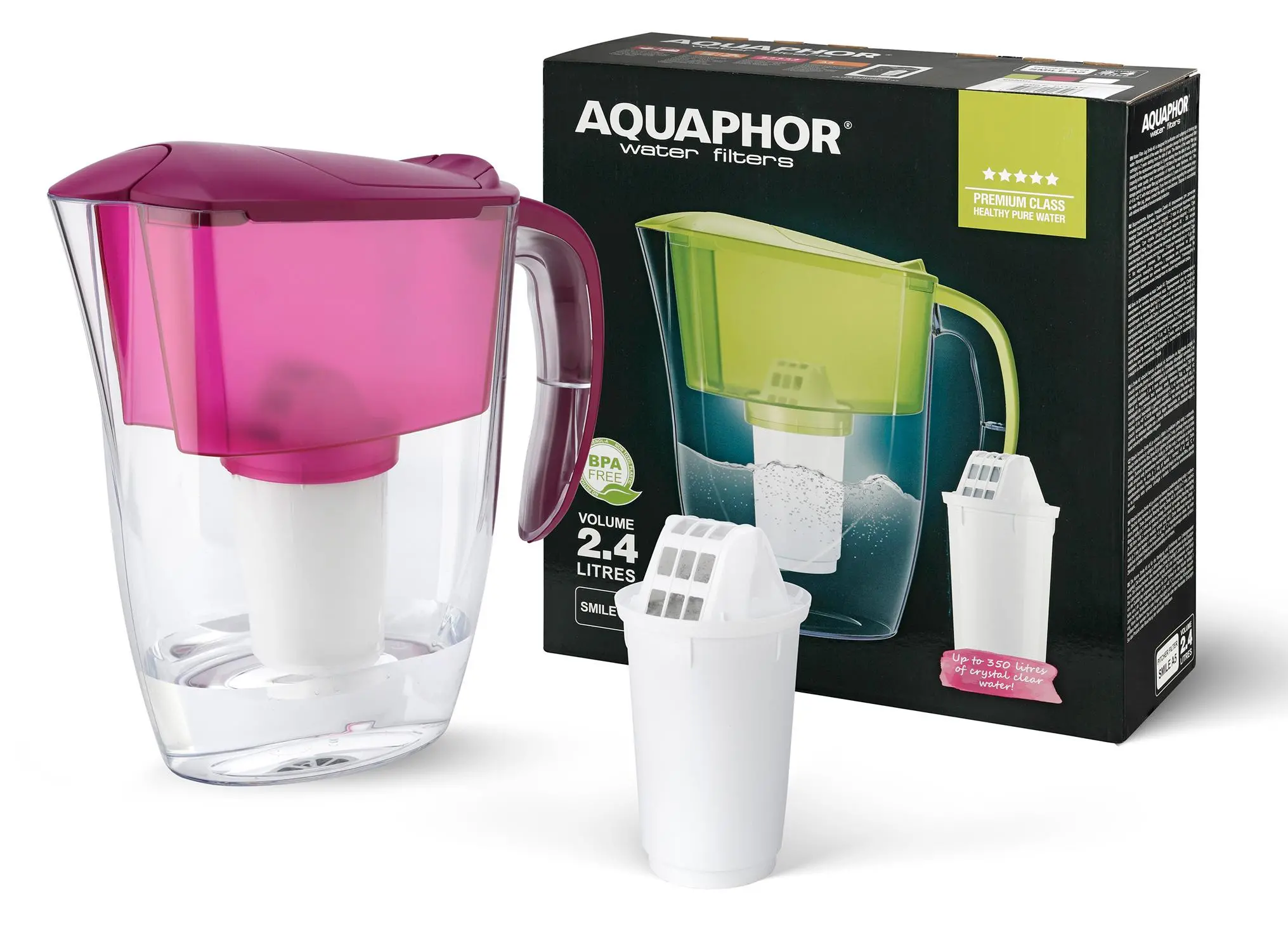 Dzbanek filtrujący Aquaphor Smile 2,9l 1 wkład Fioletowy