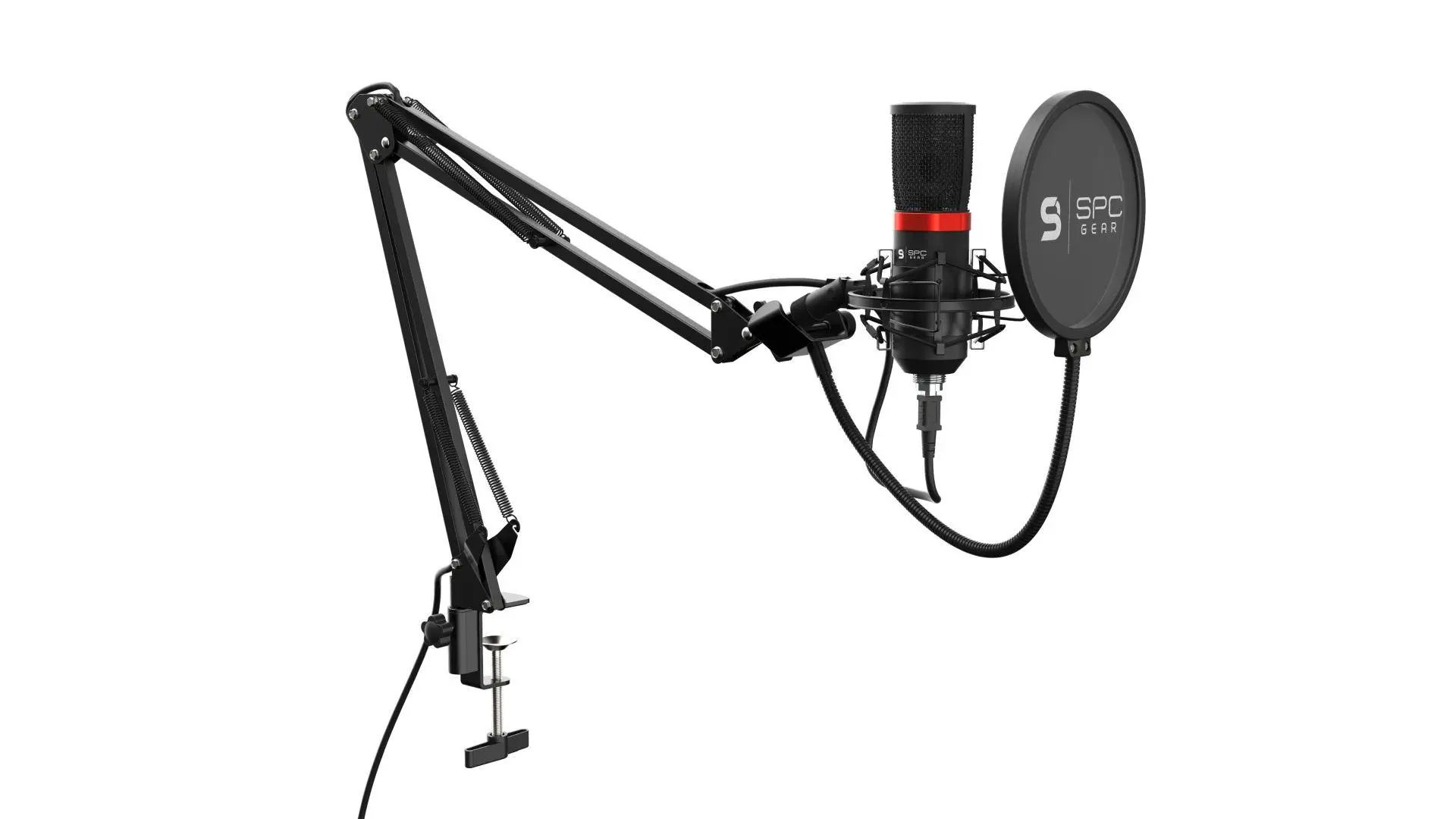 Mikrofon SPC Gear SM950 Streaming USB Microphone (SPG053) Przewodowy Pojemnościowy Czarny