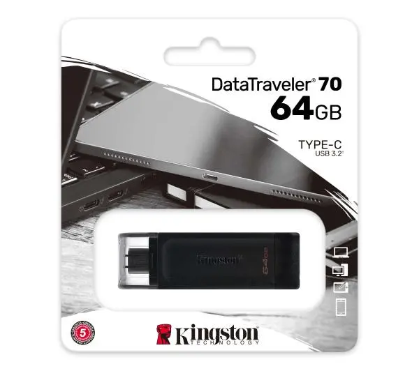 Kingston DataTraveler 70 64GB USB 3.2 Typ-C Czarny