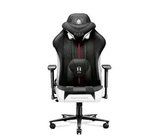 Diablo Chairs X-Player 2.0 Normal Size Gamingowy do 150kg Skóra ECO Tkanina Czarno-biały - Kup na Raty - RRSO 0%
