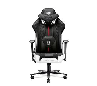 Fotel Diablo Chairs X-Player 2.0 Normal Size Gamingowy do 150kg Skóra ECO Tkanina Czarno-biały