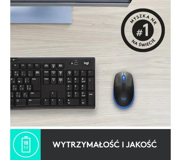 Logitech M190 Czarno-niebieski