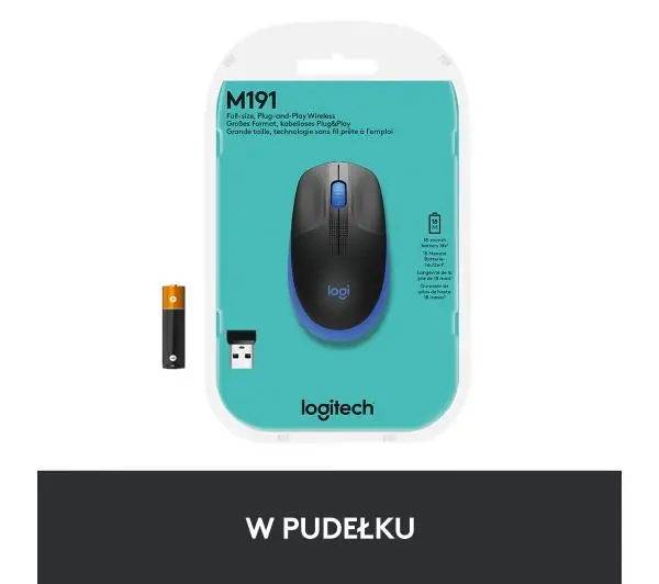 Logitech M190 Czarno-niebieski