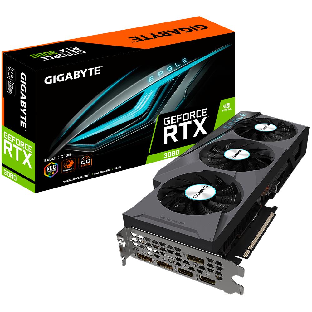 Karta graficzna Gigabyte GeForce RTX 3080 EAGLE OC 10GB GDDR6X 320bit DLSS