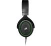 Słuchawki przewodowe z mikrofonem Corsair HS50 PRO Stereo Nauszne Czarno-zielony