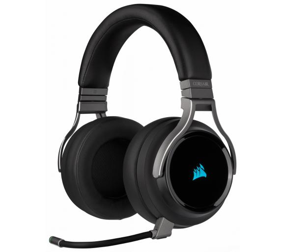 słuchawki z mikrofonem Corsair VIRTUOSO RGB WIRELESS High-Fidelity Gaming Headset CA-9011185-EU (carbon)