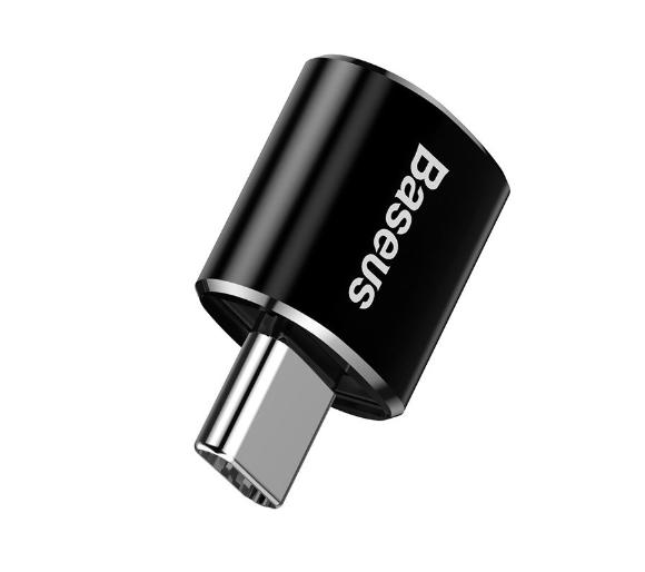 adapter Baseus Adapter  USB do USB Type-C 2,4A (czarny)