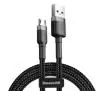 Kabel Baseus Micro USB Cafule 1,5A 2m Szaro-czarny