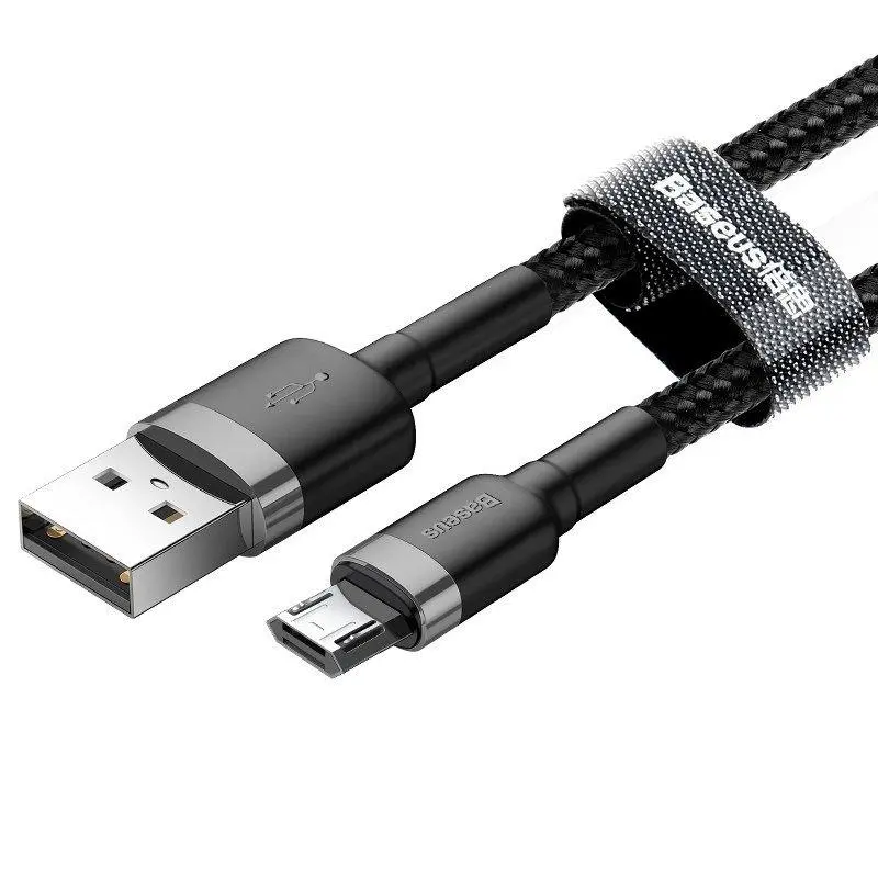 Kabel Baseus Micro USB Cafule 1,5A 2m Szaro-czarny