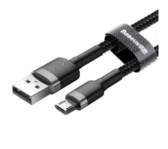 Kabel Baseus Micro USB Cafule 1,5A 2m Szaro-czarny