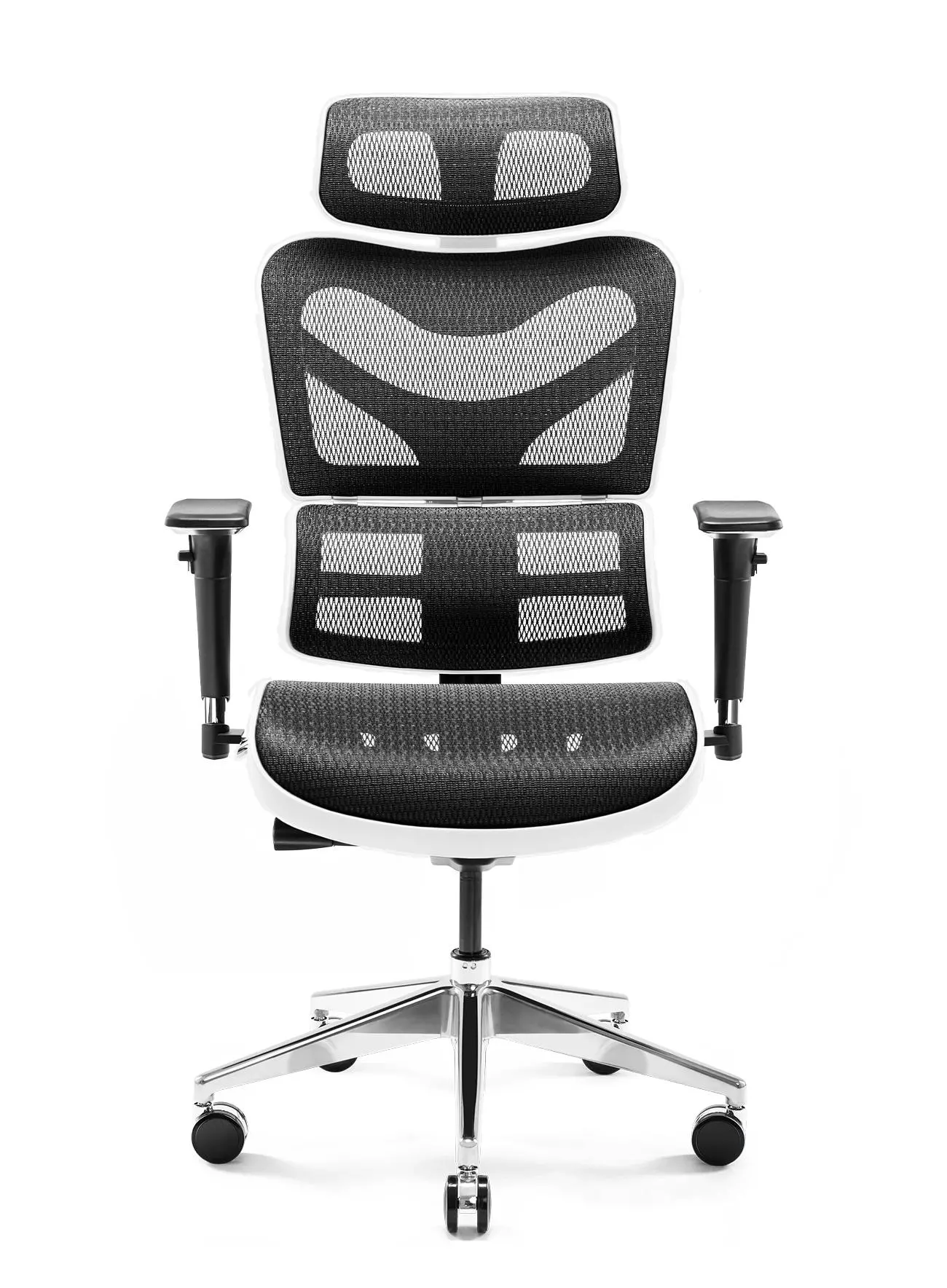 Fotel Diablo Chairs V-Commander Normal Size Biurowy do 140kg Tkanina Biało-czarny