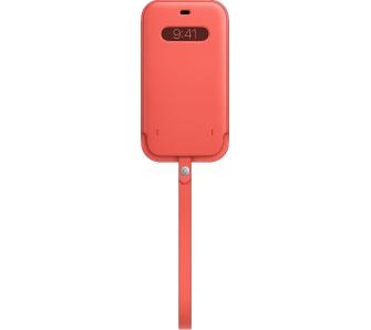 Etui Apple Leather Sleeve MagSafe do iPhone 12 Pro Max Różowy cytrus