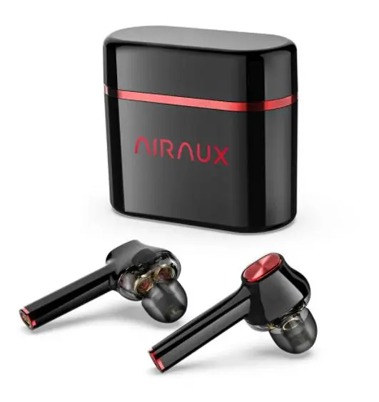 Słuchawki bezprzewodowe BlitzWolf AirAux AA-UM5 Dokanałowe Bluetooth 5.0 Czarno-czerwony