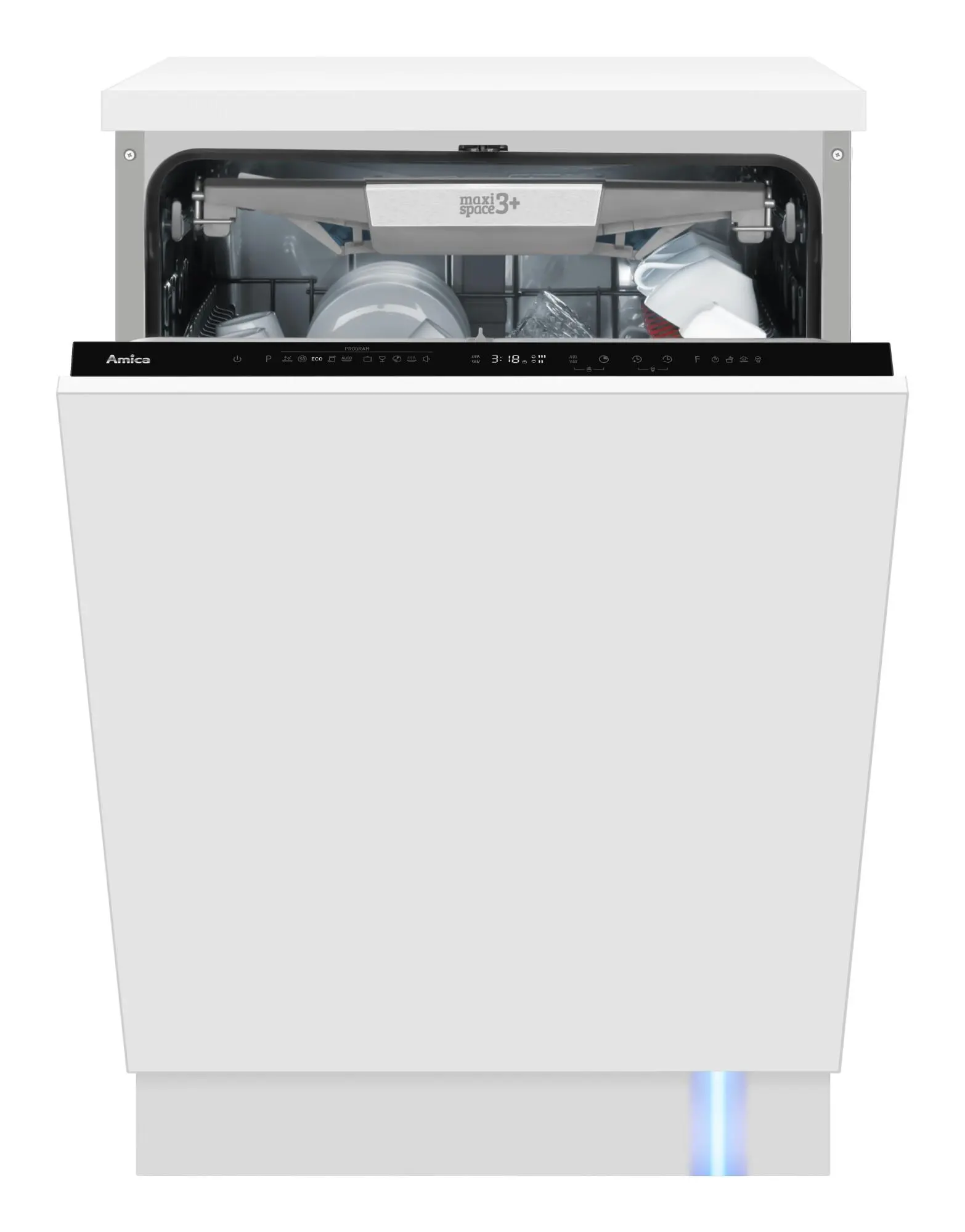 Zmywarka Amica DIM68C10EBONSViD 59,8cm Automatyczne otwieranie drzwi Szuflada na sztućce