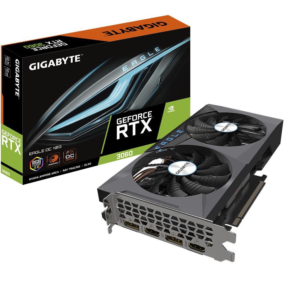 Karta graficzna Gigabyte GeForce RTX 3060 EAGLE OC 12GB GDDR6 192bit DLSS