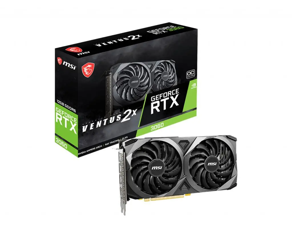 Karta graficzna MSI GeForce RTX 3060 VENTUS 2X OC 12GB GDDR6 192bit DLSS