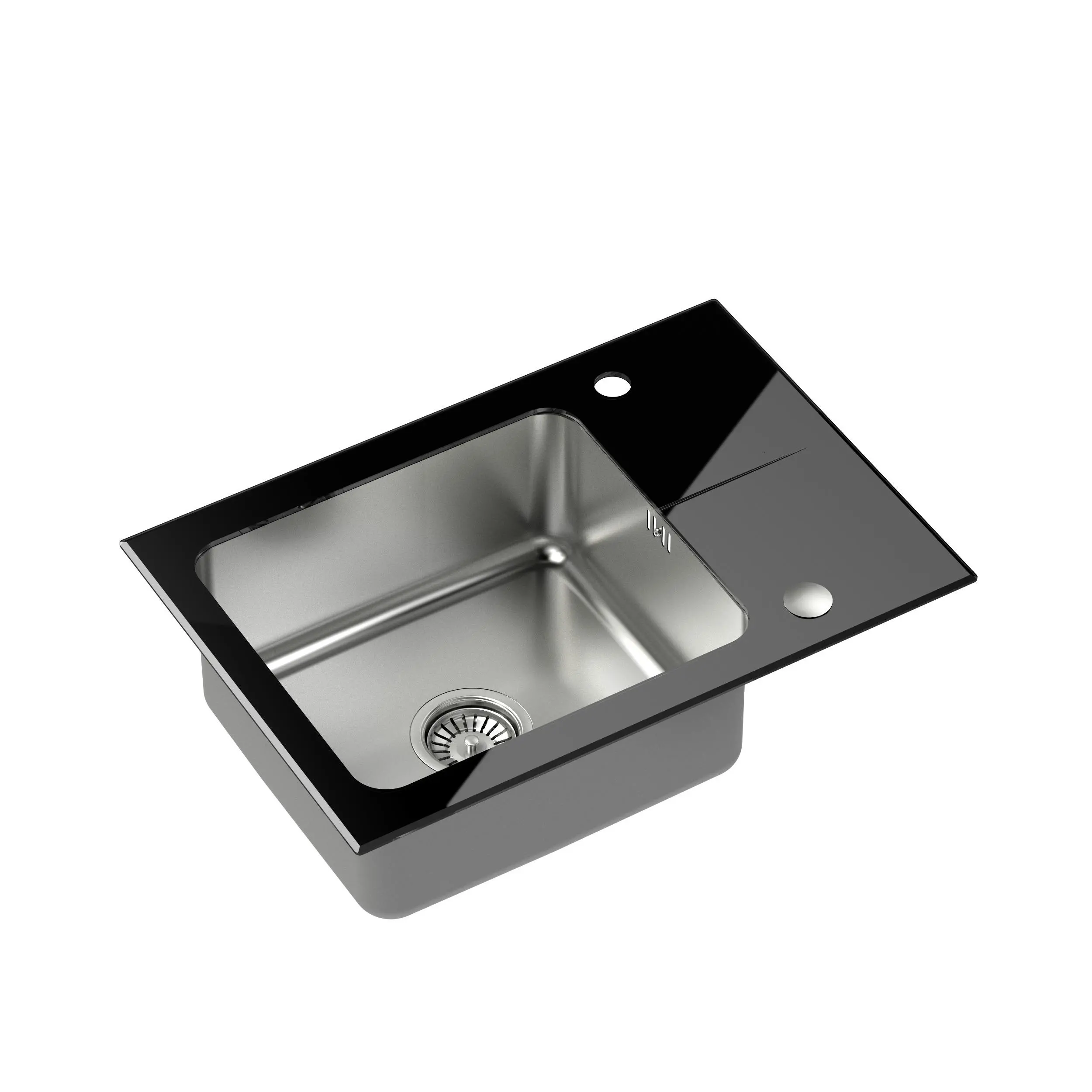 Zlewozmywak Quadron ST3564SC1BS HUGH 116 Stalowy Czarny/Stalowy