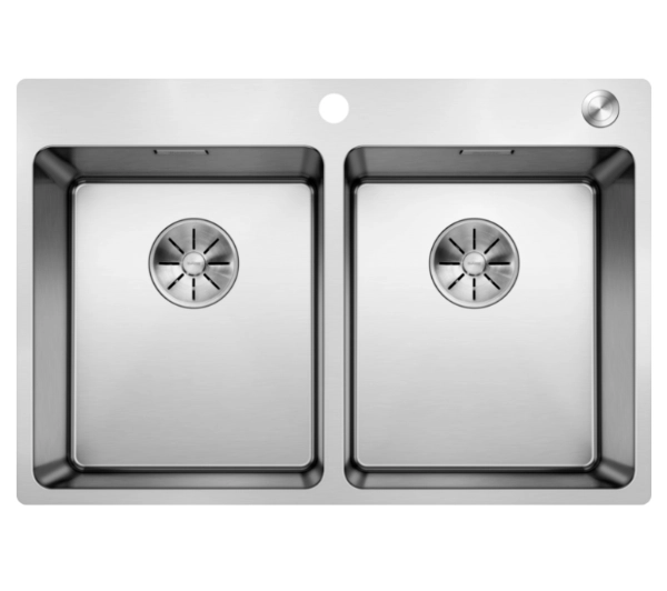 Zlewozmywaki kuchenne - Blanco ANDANO 340/340-IF/A 525248 Stal szlachetna polerowana