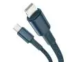 Kabel Baseus USB-C do Lightning High Density Braided 20W 5A PD 2m Niebieski