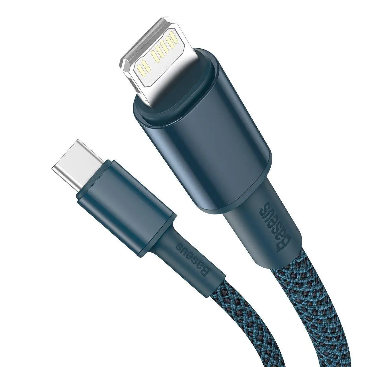Kabel Baseus USB-C do Lightning High Density Braided 20W 5A PD 2m Niebieski