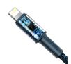 Kabel Baseus USB-C do Lightning High Density Braided 20W 5A PD 2m Niebieski