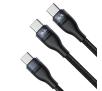 Kabel Baseus Flash Series 2w1 USB-C 100W 1,5m Czarny
