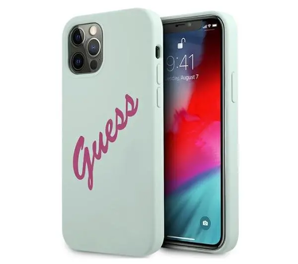 Guess Silicone Vintage Script GUHCP12LLSVSBF do iPhone 12 Pro Max