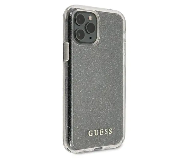Guess Glitter GUHCN65PCGLSI do iPhone 11 Pro Max Srebrny