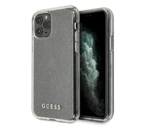 Zdjęcia - Etui GUESS Glitter GUHCN65PCGLSI do iPhone 11 Pro Max Srebrny 