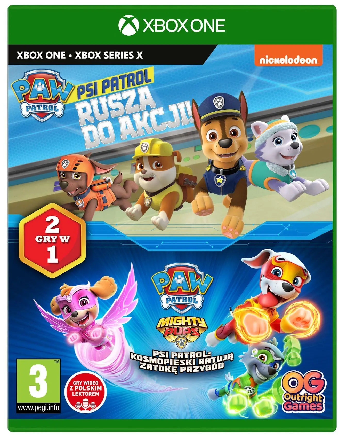 Psi Patrol Rusza do akcji + Kosmopieski ratują Zatokę Przygód Gra na Xbox One (Kompatybilna z Xbox Series X)