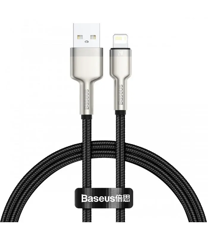Kabel Baseus Cafule Metal USB do Lightning 0,25m Czarny